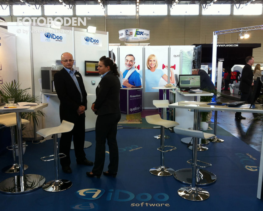 Messestand Ideen, Messeteppich, Boden Bedrucken