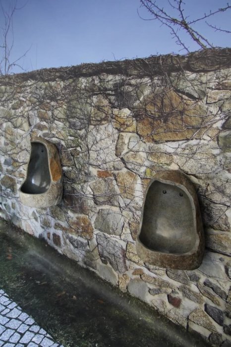 Naturstein Urinal Bedruckt Fotoboden