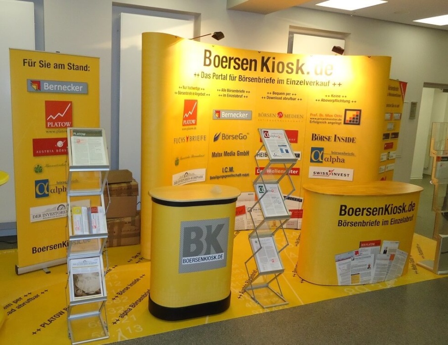 BoersenKiosk Messestand Messeboden