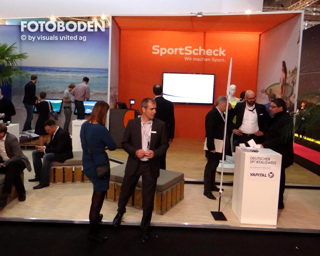 Sportcheck FOTOBODEN™ Messeboden Tradeshow