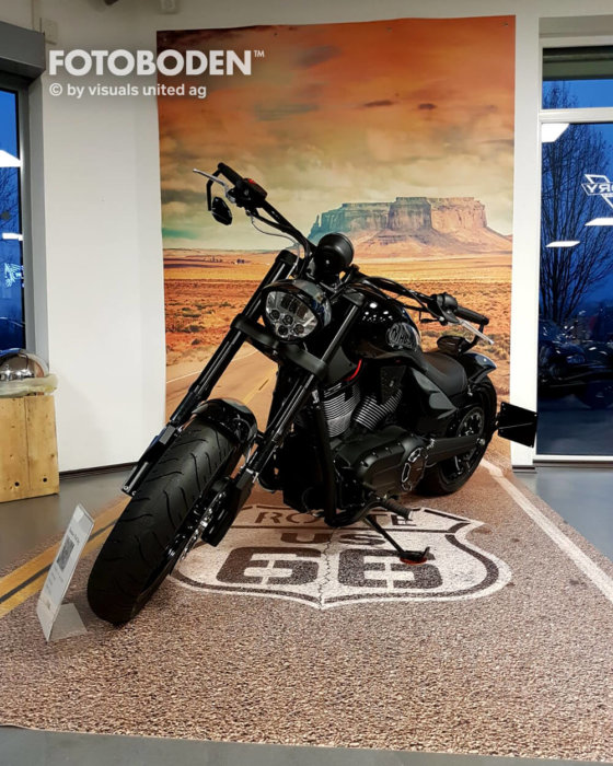 FOTOBODEN™ Auto Ausstellungsdesign Motorrad