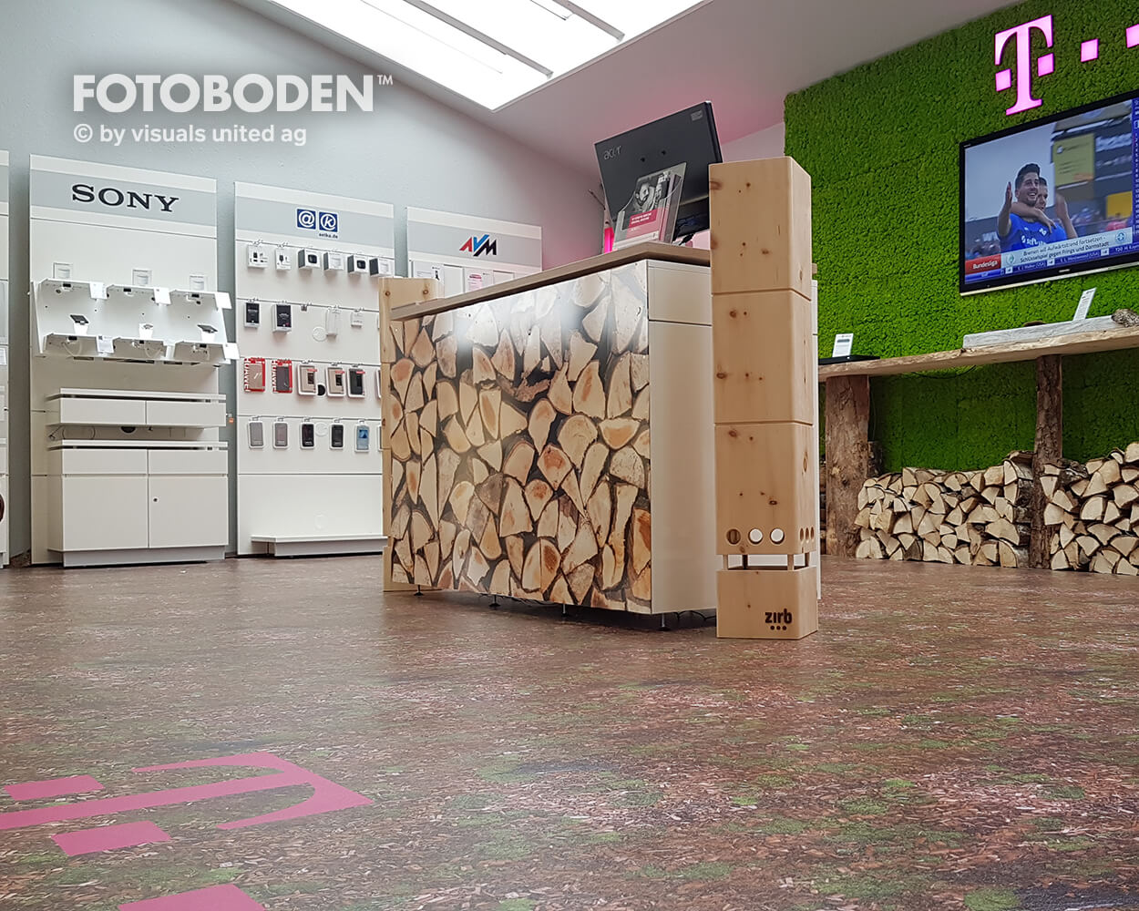 Ladenbau Designboden Raumgestaltung Vinylboden