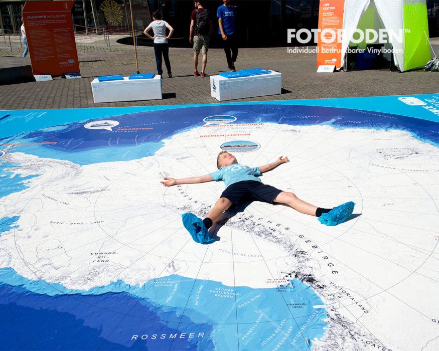 Antarktiskarte Vinylboden Stralsund Outdoor Kinderspielplatz