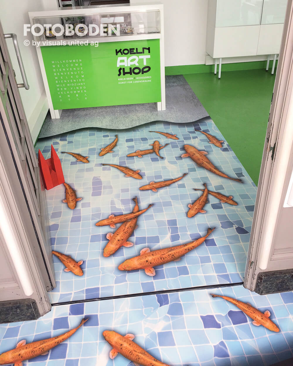 3D Boden Ladenbau Ladengestaltung Fußboden