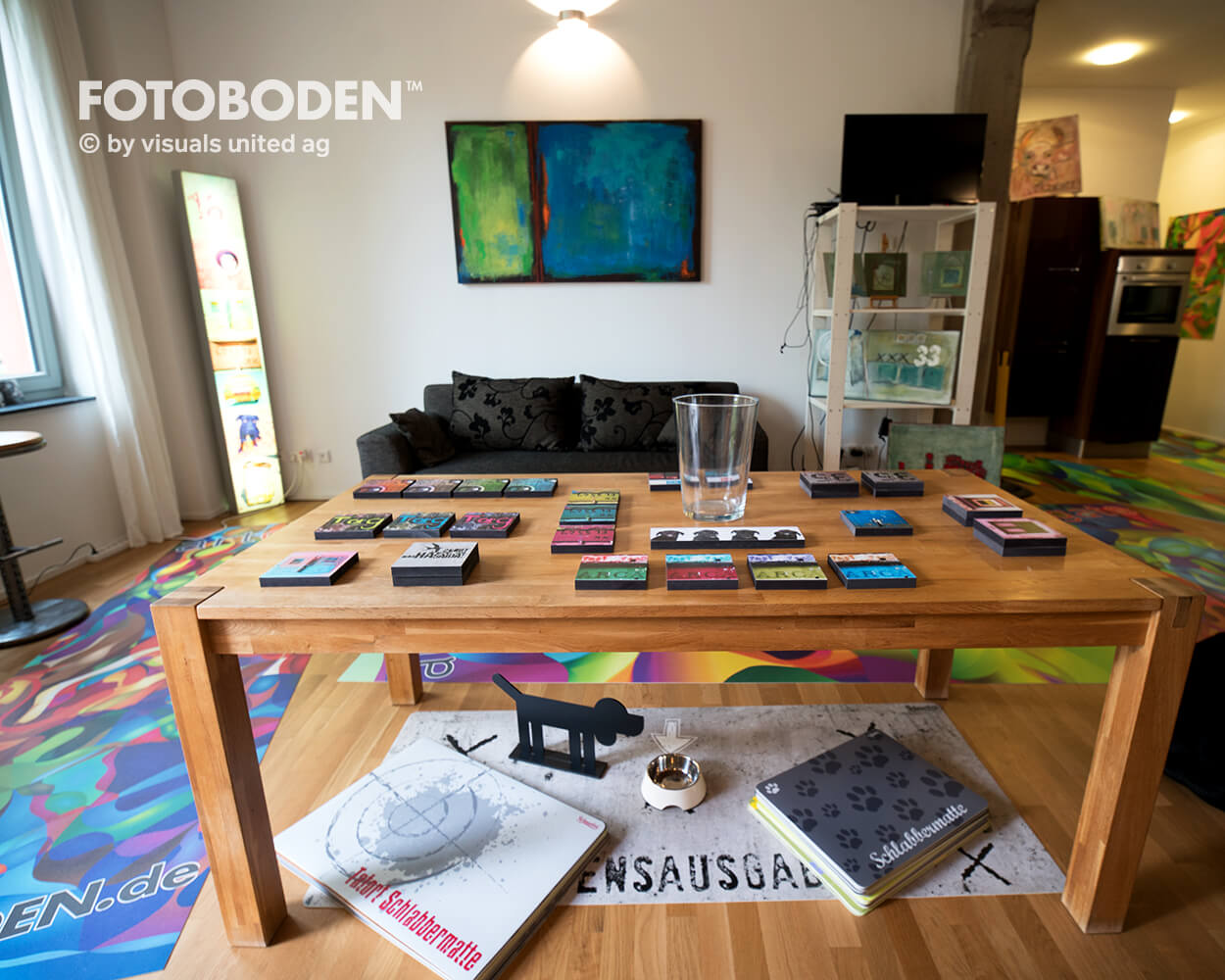 Ausstellung Raumkonzept Teppich bedrucken