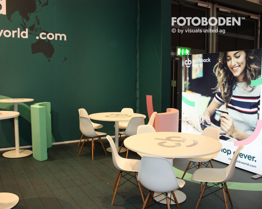 Messeboden Messestand gestalten Boden bedrucken