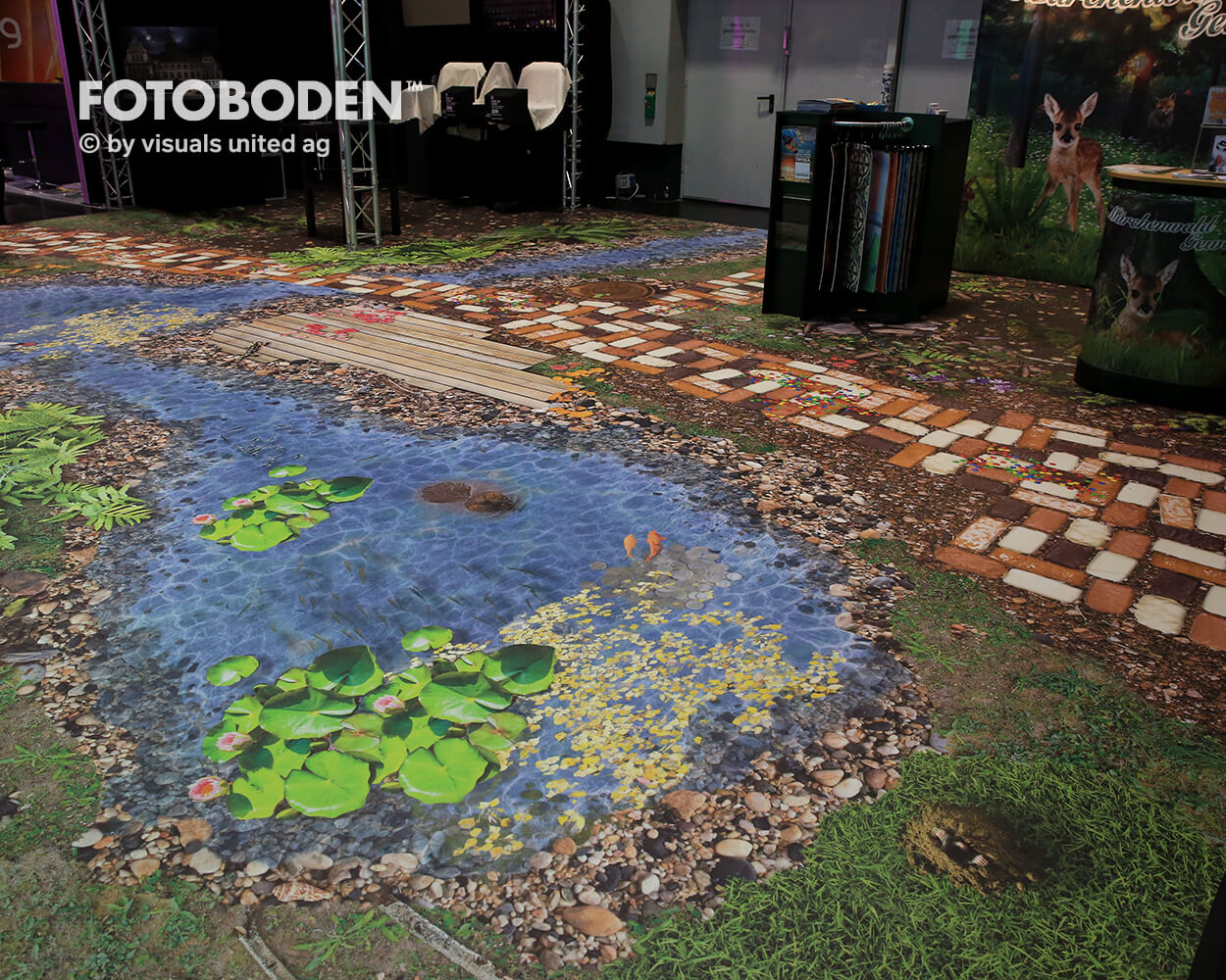 FOTOBODEN™ Messeboden Vinylboden Designbelag PVC