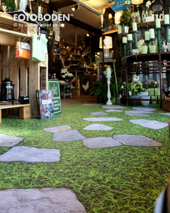 Ladengestaltung Schaufensterdekoration Bodendesign motivboden