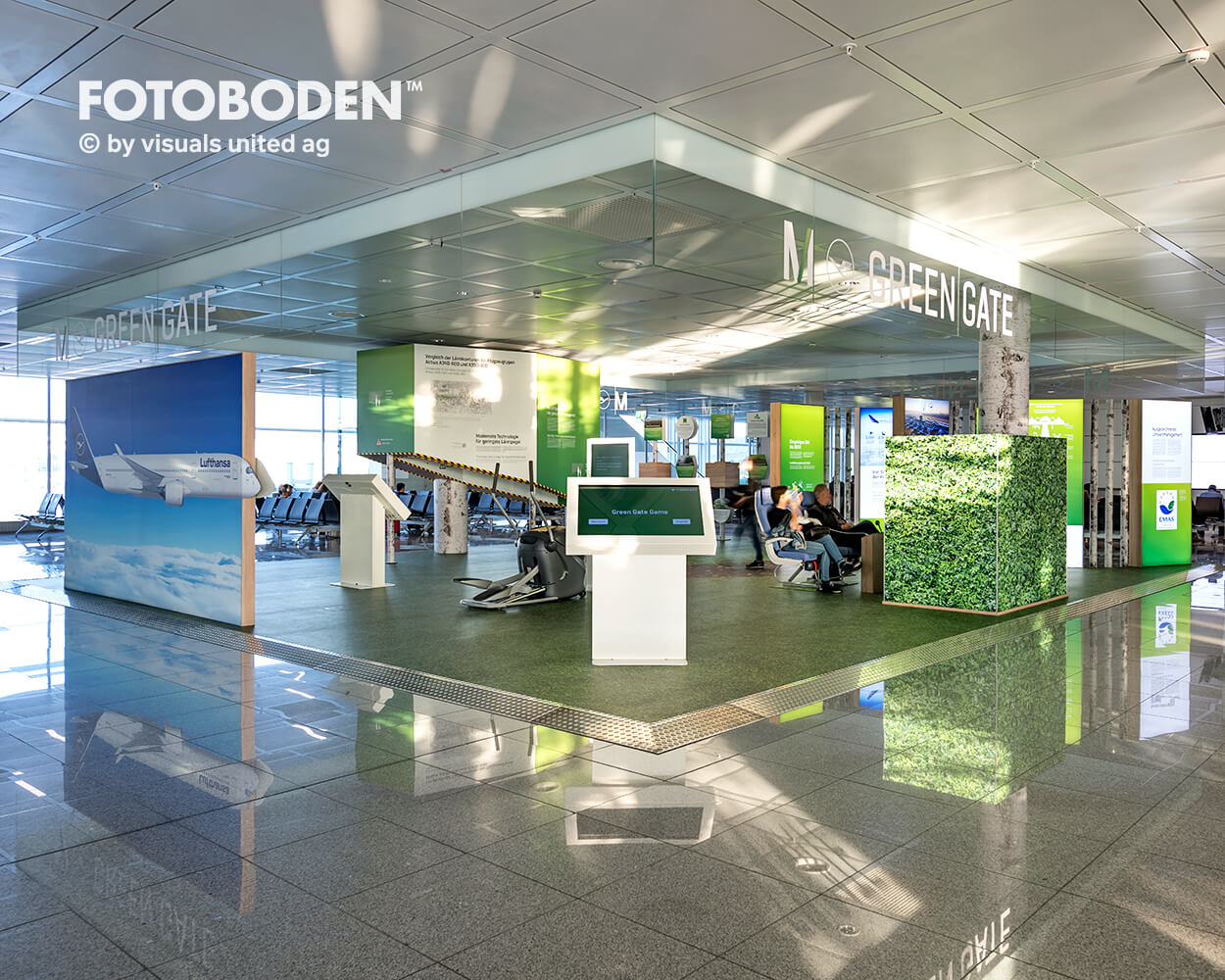 Teppich selbst gestalten, Messestand Ideen Fotoboden