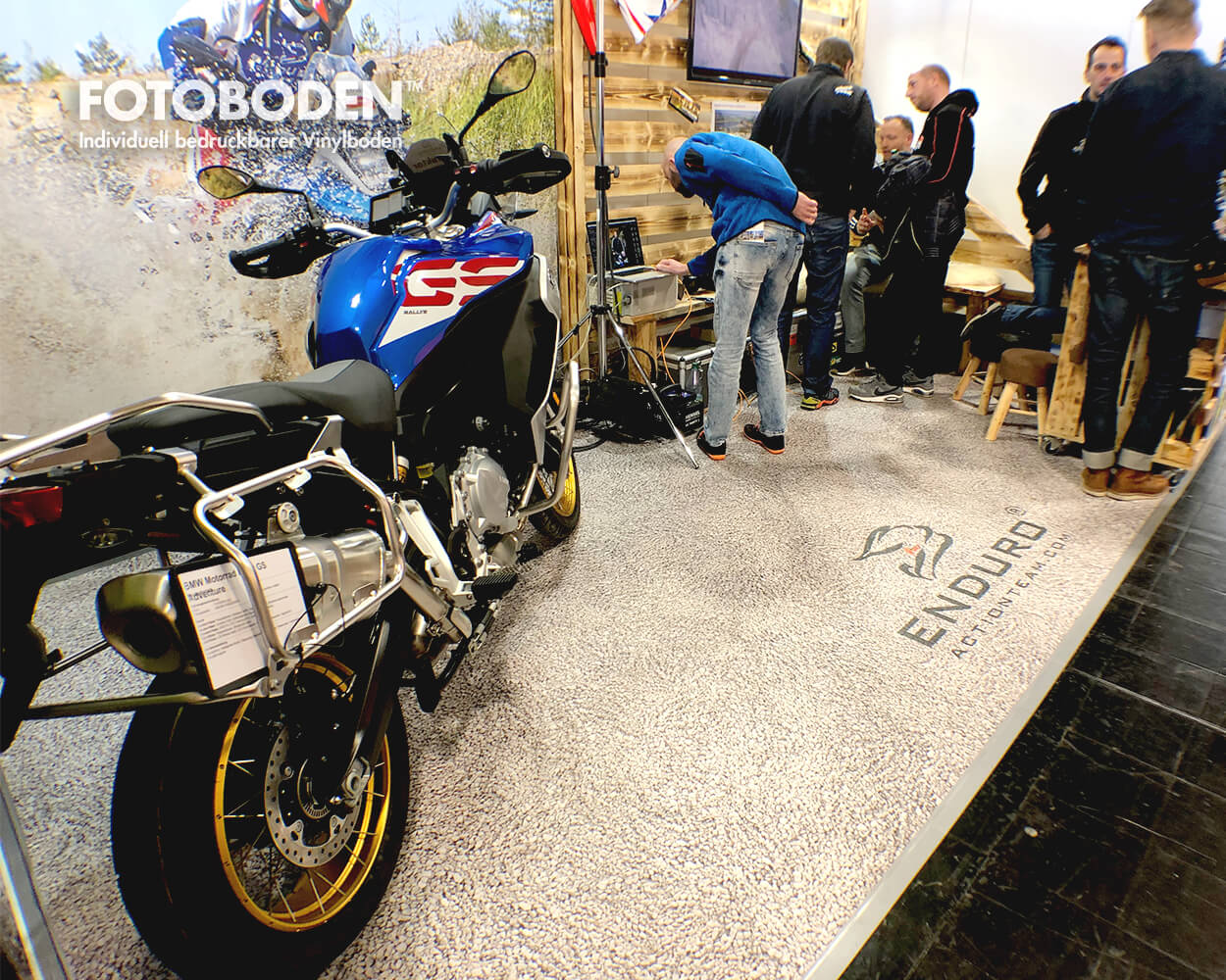 Motorradmesse Fototeppich Messeboden Messegestaltung