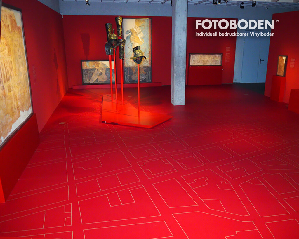 antiken Museum roter Boden