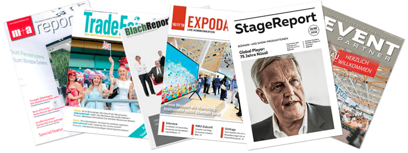 Messemagazine und Zeitschriften